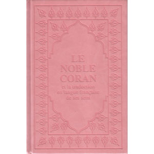 LE-NOBLE-CORAN-ARABE-FRANCAIS-ROSE-CLAIR-PETIT-FORMAT-17-13