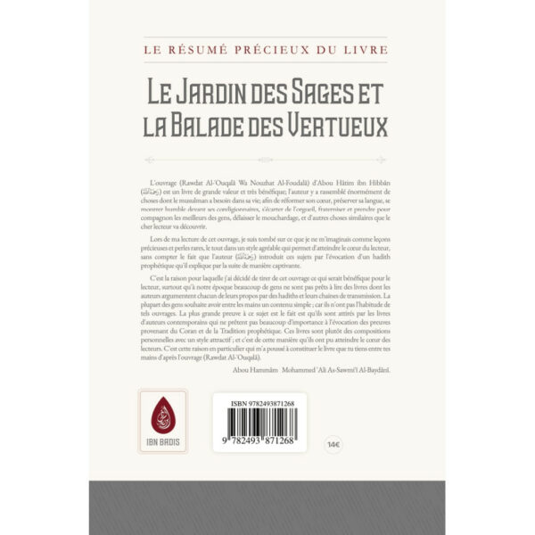 LE PRECIEUX RESUME DU LIVRE LE JARDIN DES SAGES ET LA BALADE DES VERTUEUX - EDITIONS IBN BADIS – Image 2